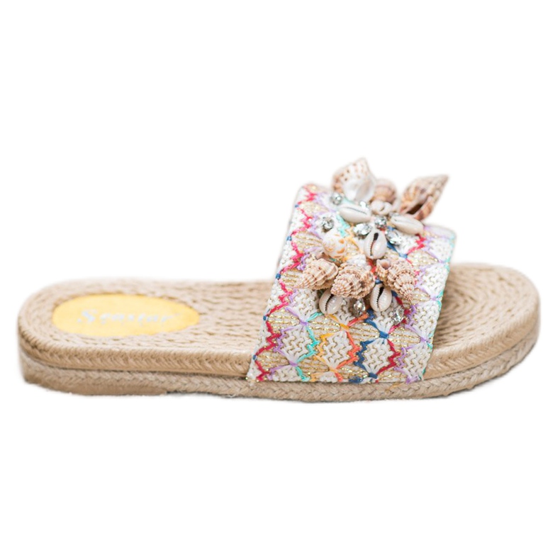 Seastar Slippers On The Platform With Shells multicolored