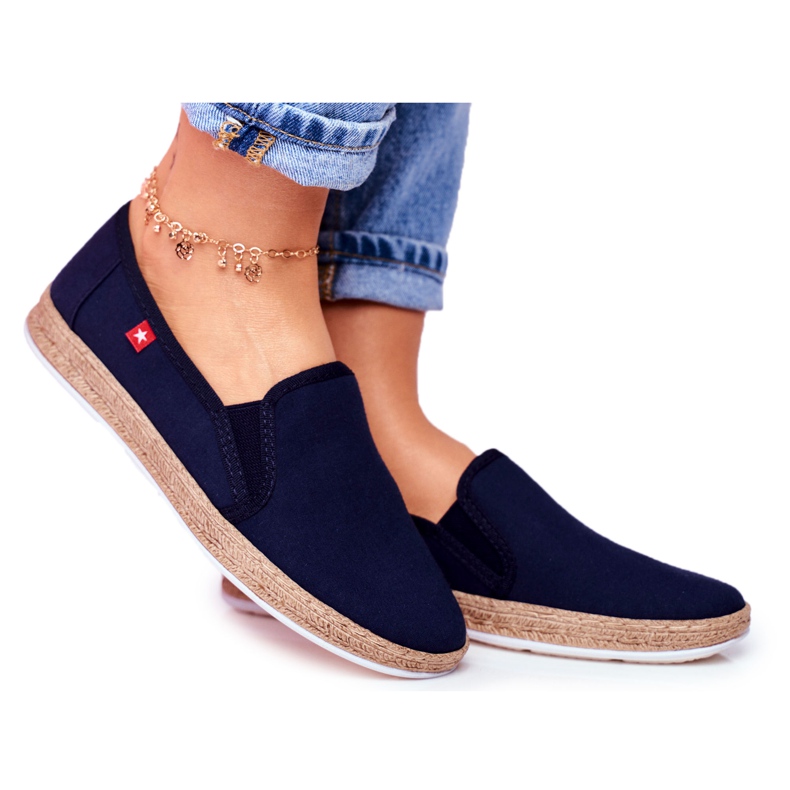 Women's Espadrilles Big Star Slip-on Navy Blue FF276036