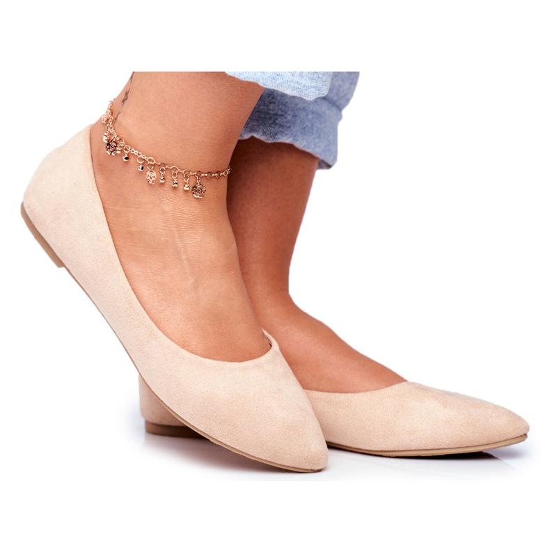 SEA Women's Ballerinas Suede Beige Bueno SEA Women's Ballerinas Suede Beige Bueno