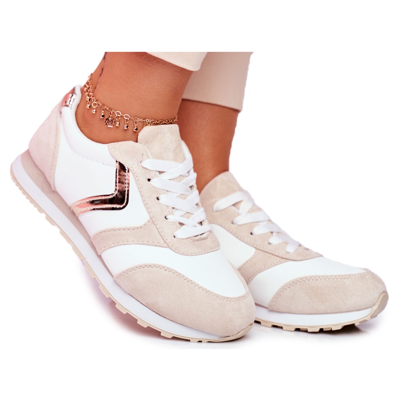 Women's Sport Shoes White and Beige Roulette brown Women's Sport Shoes White and Beige Roulette brown