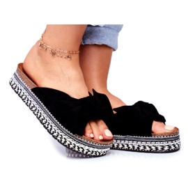 Women's High Slippers Black Mortigo