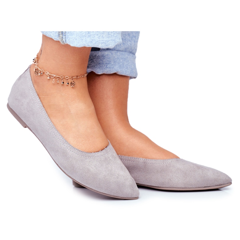 PS1 Women's Eco-Suede Ballerinas Gray Bellissima grey