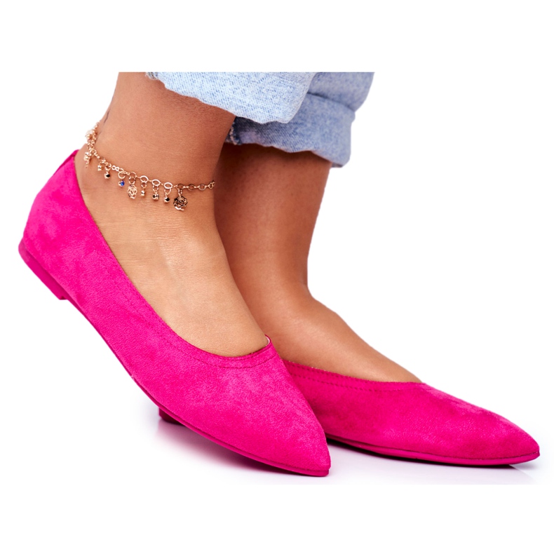 PS1 Women's Eco-Suede Ballerinas Fuchsia Bellissima pink