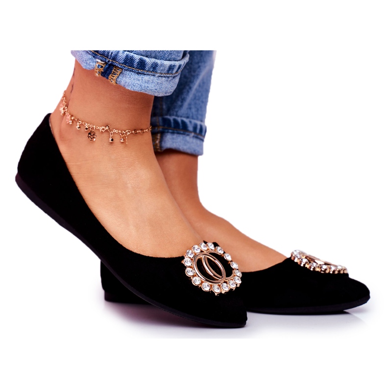 SEA Women's Eco-Suede Black Ballerinas Montreal