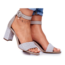 Women's Sandals Maciejka Leather Gray 04235-03 / 00-5 grey