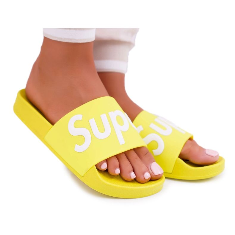 yellow flip flops womens