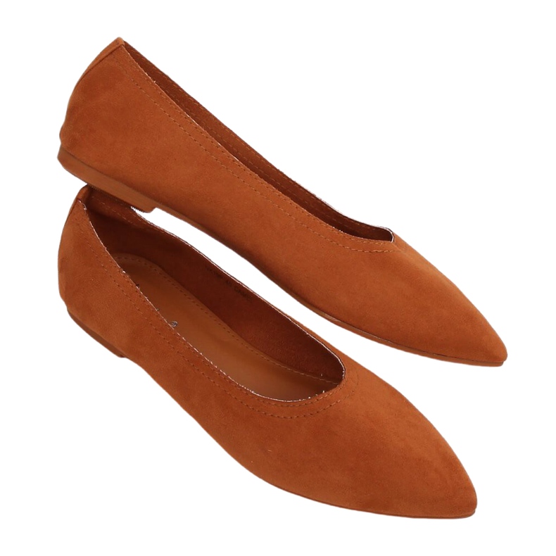 Women's camel ballerinas NK19P Camel brown