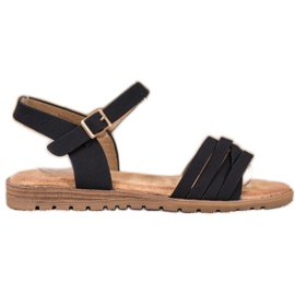 Evento Classic Sandals With Buckle black