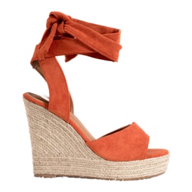 Seastar Espadrilles Sandals On High Heels orange