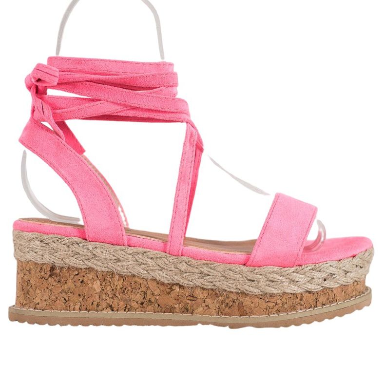 Seastar Tied Suede Sandals pink