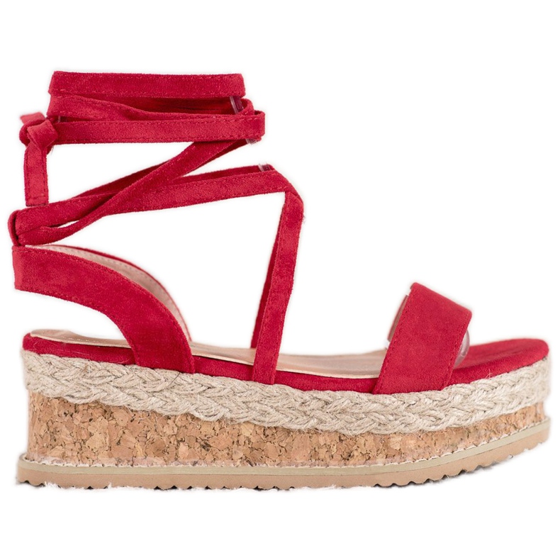 Seastar Tied Suede Sandals red