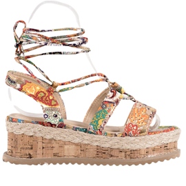 Seastar Tied Fashion Wedges multicolored