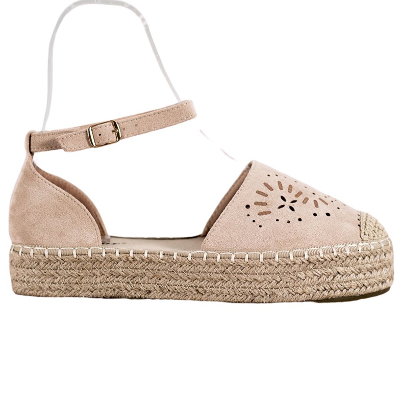 Seastar Openwork Espadrilles On The Platform beige