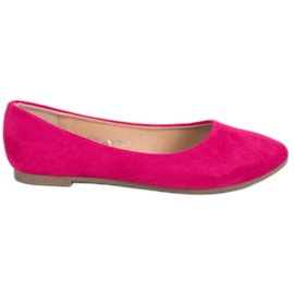 Classic suede ballerinas from VINCEZA pink
