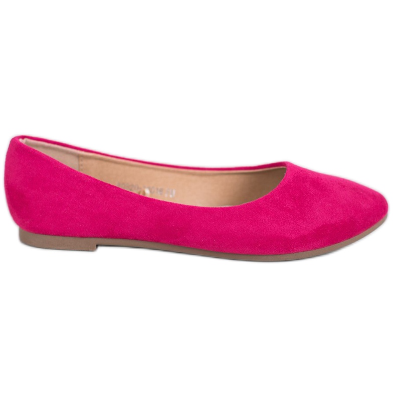 Classic suede ballerinas from VINCEZA pink