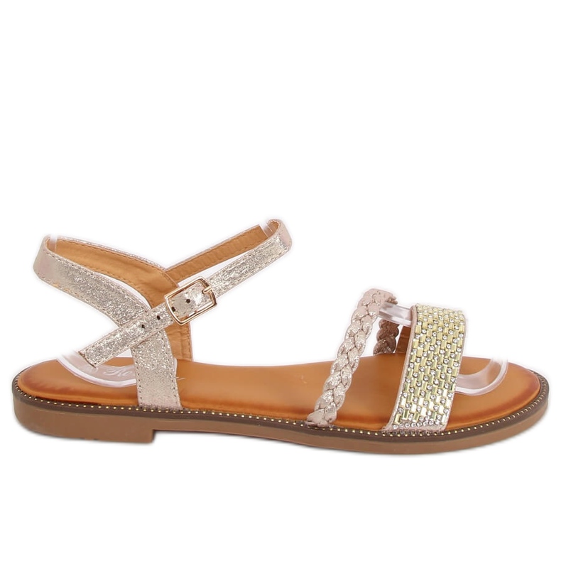 Gold women's sandals 620-62 Gold golden Gold women's sandals 620-62 Gold golden