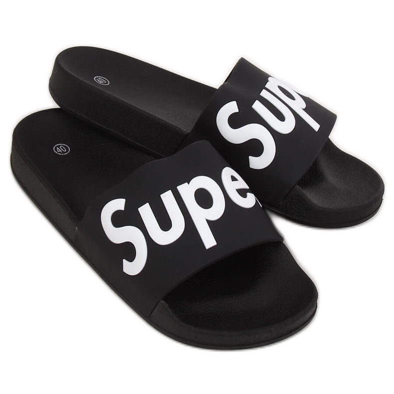 Black women's black slippers CK110 Black
