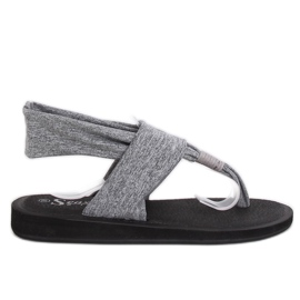 Gray Sandals, cotton, gray DD81P Gray grey