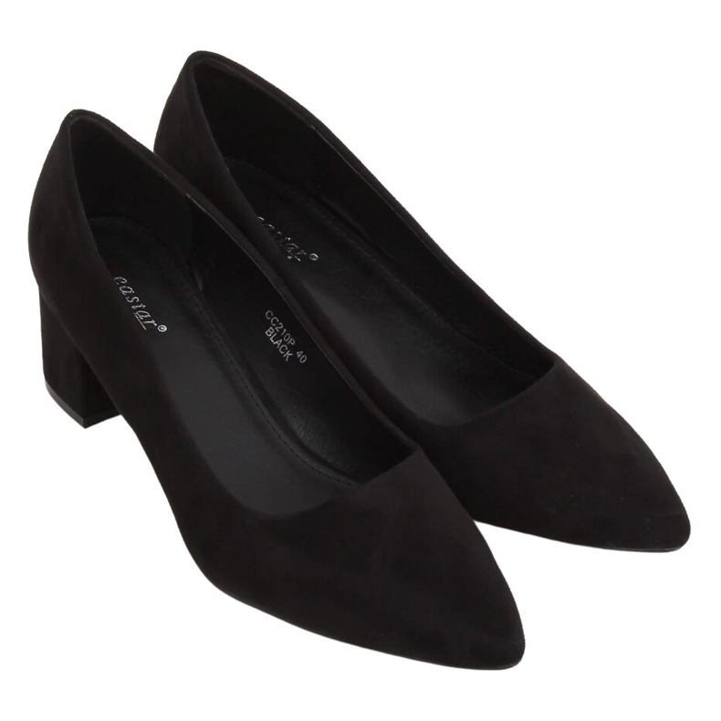 Black Pumps low heels black CC210P Black