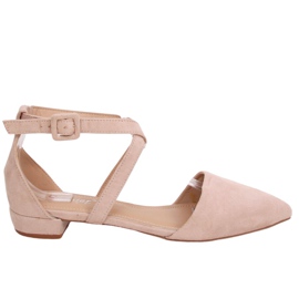Beige cut ballerinas LL-213P Beige