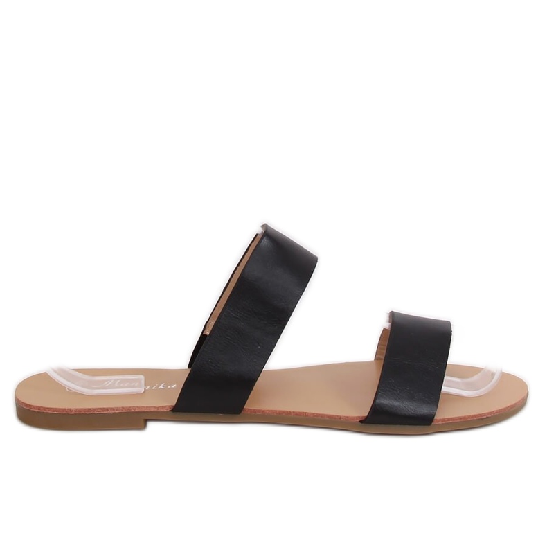 Black straight slippers S060074 Black
