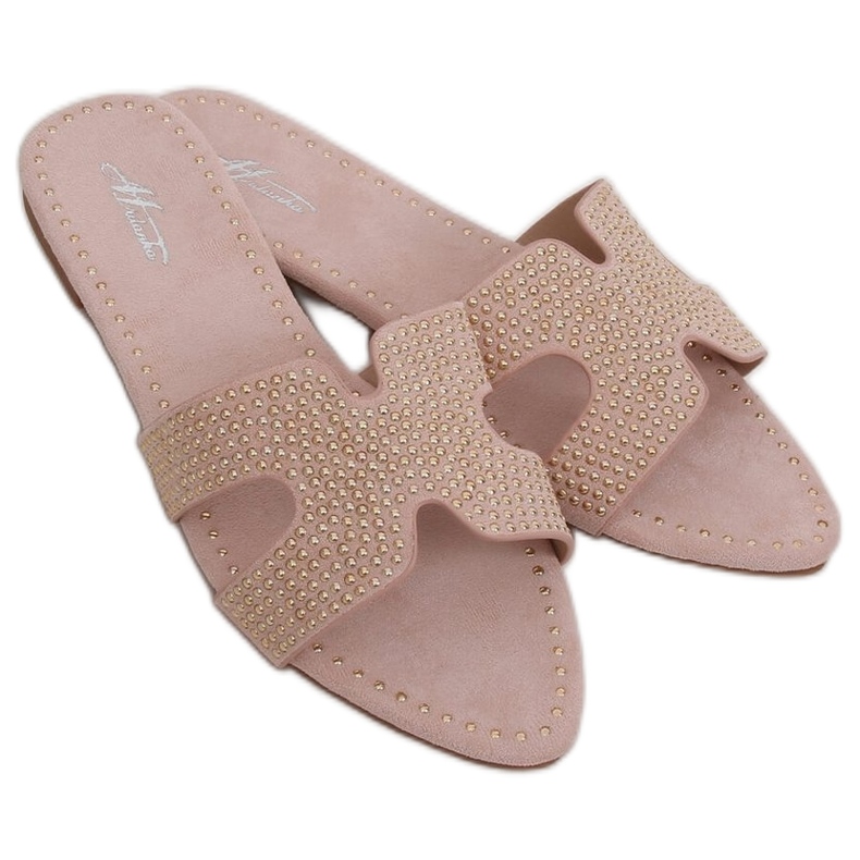 Pink women's pink slippers Q-88 Pink
