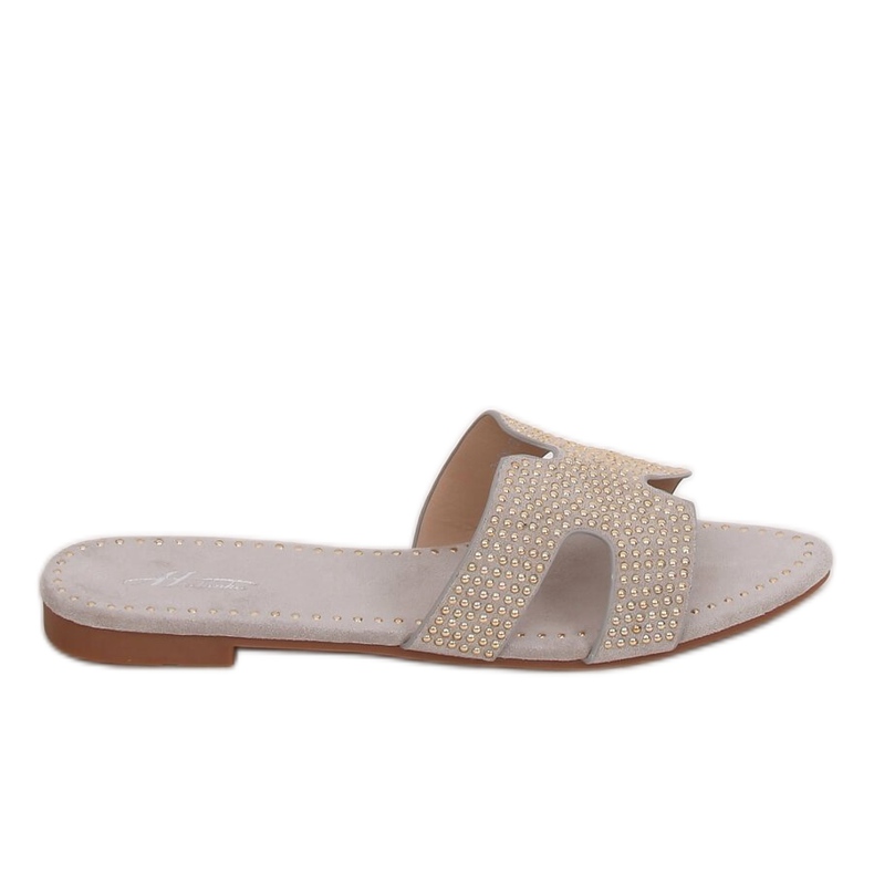 Gray women's gray slippers Q-88 Gray grey