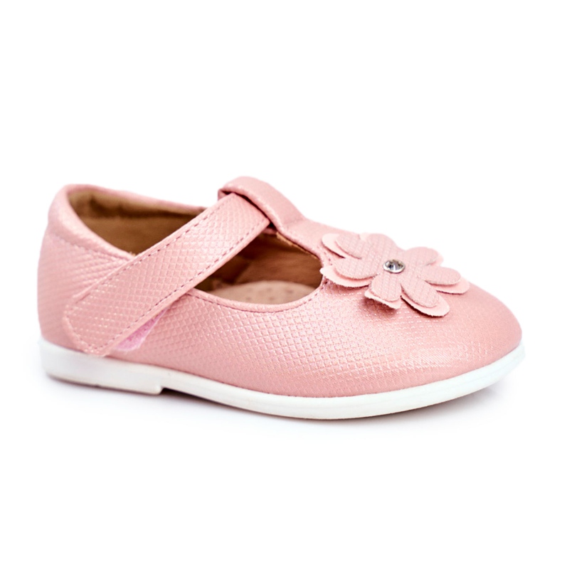 Apawwa Children's ballerinas on Velcro Flower Pink Anthrela
