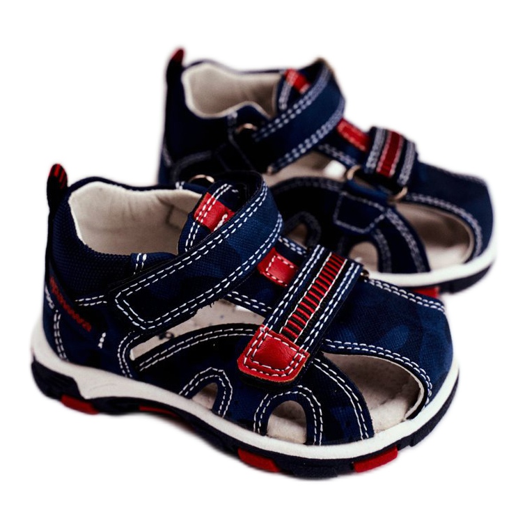 Apawwa Children's Sandals with Velcro Navy Goreno navy blue