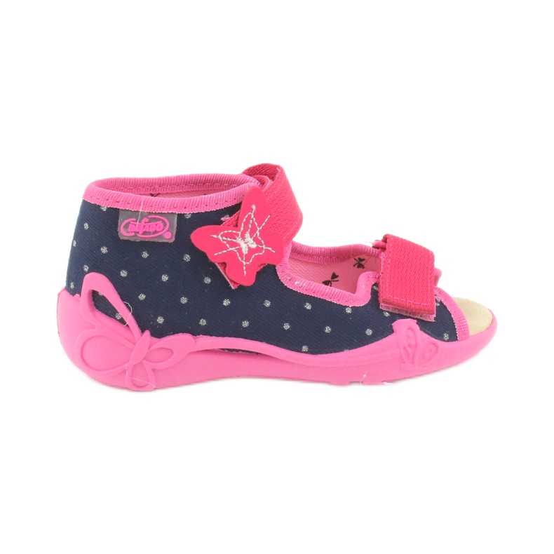 Befado yellow children's shoes 342P015 navy blue pink multicolored