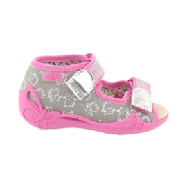 Befado yellow children's shoes 342P006 pink grey