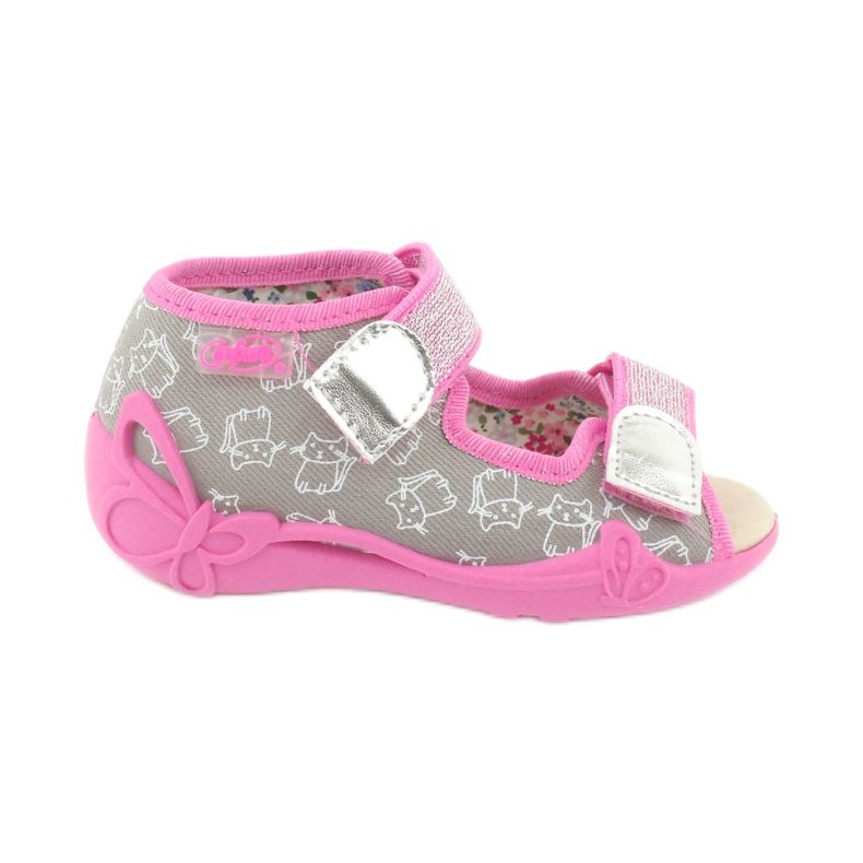 Befado yellow children's shoes 342P006 pink grey