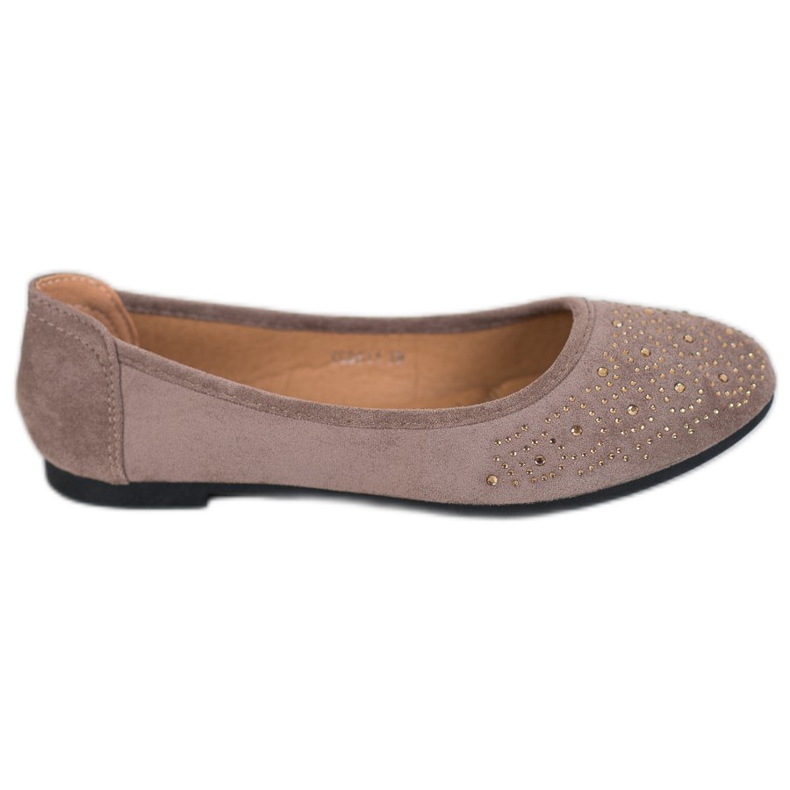 Diamantique Classic Ballerina With Crystals beige