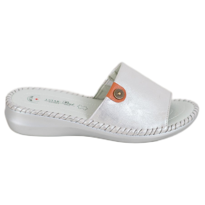 J. Star Casual Eco Leather Slippers grey