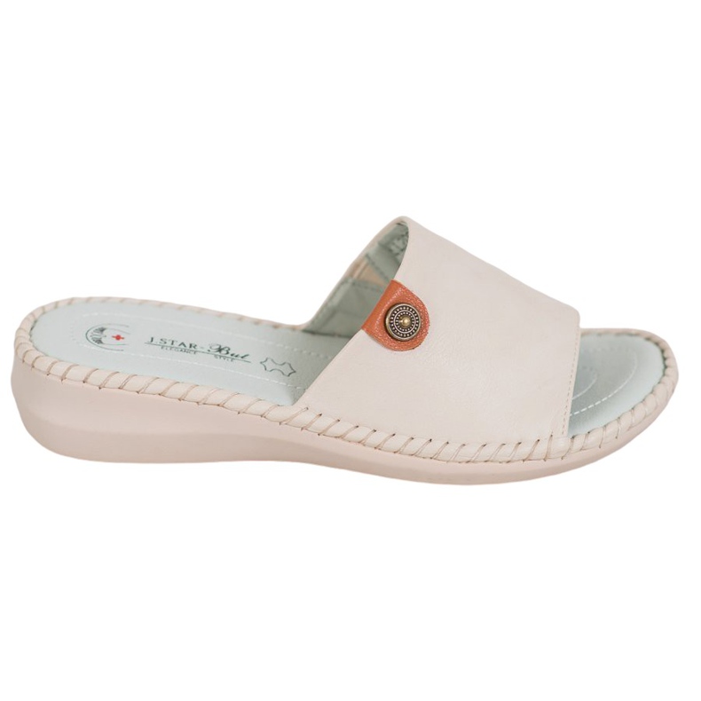 J. Star Casual Eco Leather Slippers beige