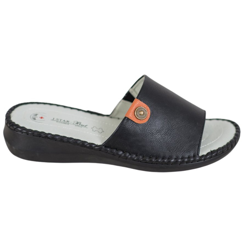 J. Star Casual Eco Leather Slippers black