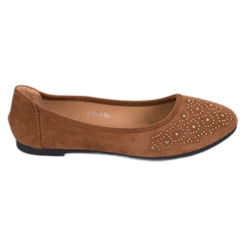 Diamantique Classic Ballerina With Crystals brown Diamantique Classic Ballerina With Crystals brown