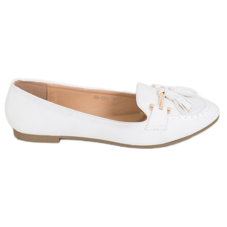 Nio Nio Elegant Loafers With Fringes white
