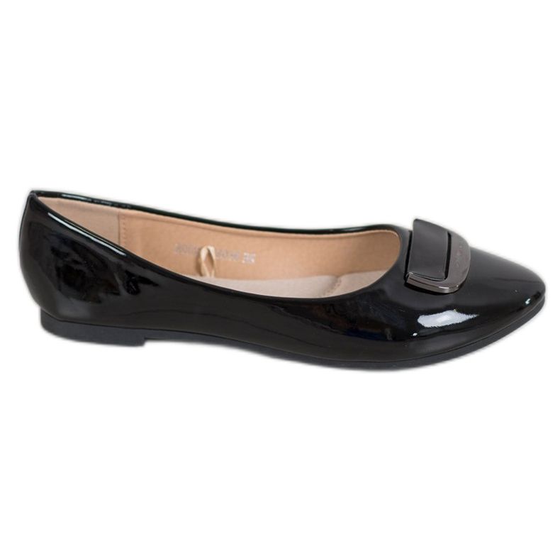 Lacquered ballerinas VINCEZA black