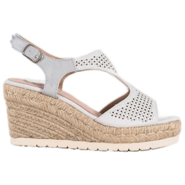 Aclys Suede Espadrilles On The Wedge grey Aclys Suede Espadrilles On The Wedge grey