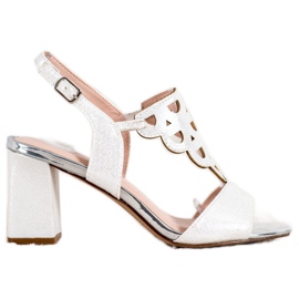 Elegant VINCEZA sandals grey