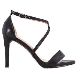 Vinceza Sexy black high heels
