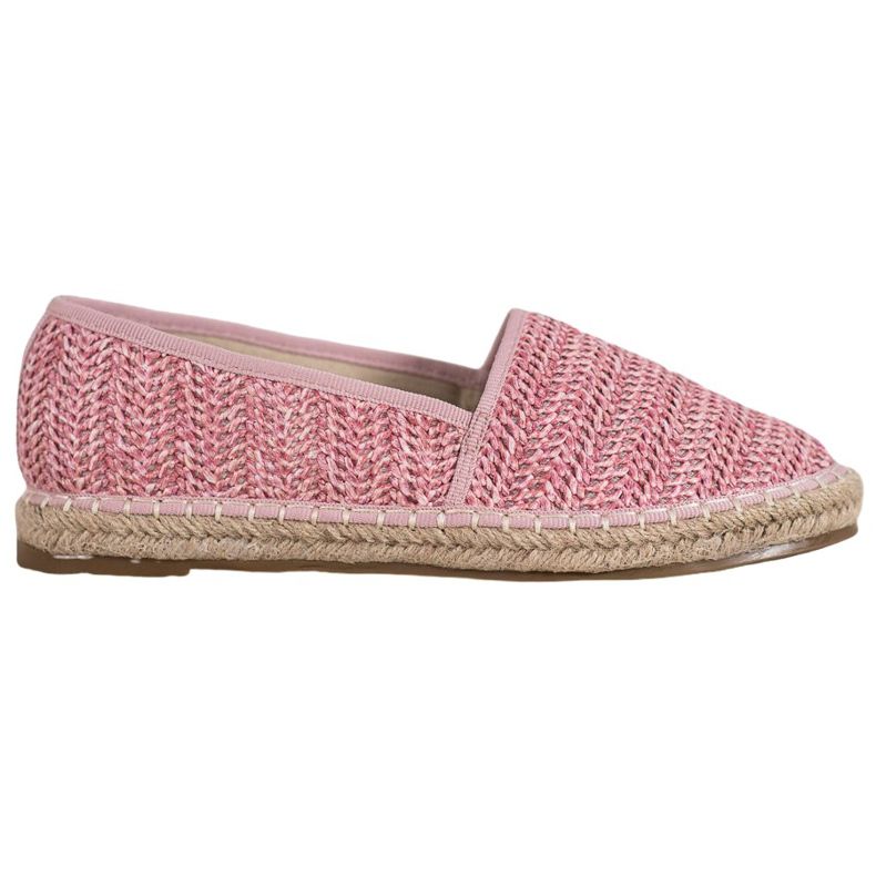 SHELOVET Braided Pink Espadrilles
