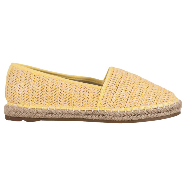 SHELOVET Braided Yellow Espadrilles