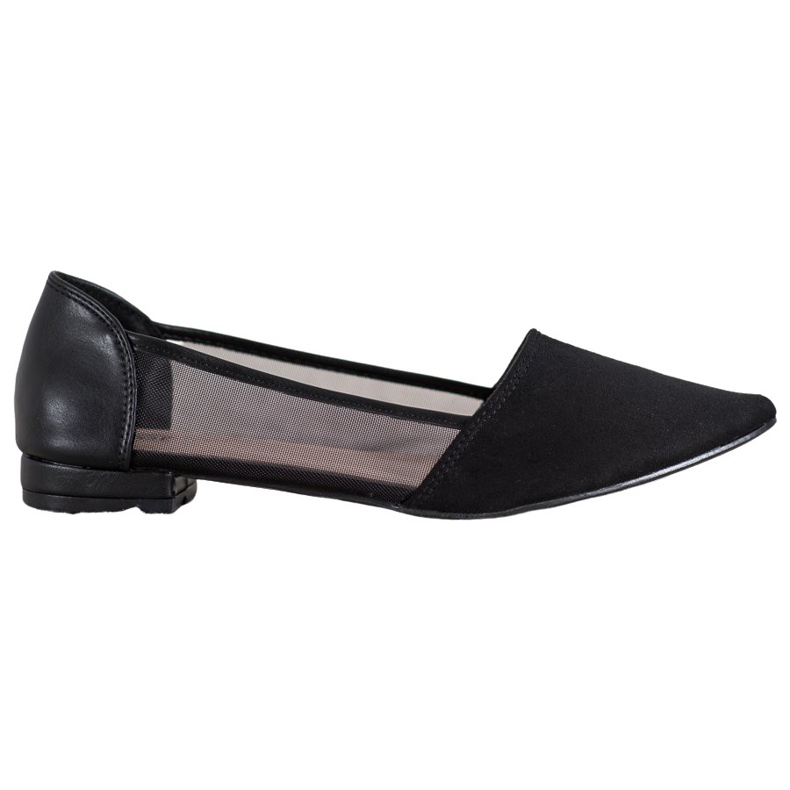 Evento Black Ballerinas With Mesh