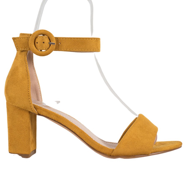 Evento Classic high-heeled sandals yellow Evento Classic high-heeled sandals yellow