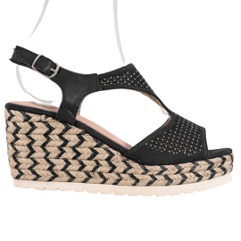 Aclys Suede Espadrilles On The Wedge black Aclys Suede Espadrilles On The Wedge black