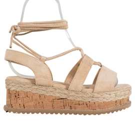 Seastar Tied Fashion Wedges brown