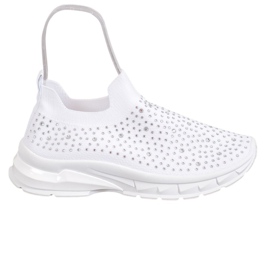 Renda White Sneakers With Crystals