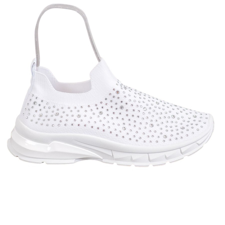 Renda White Sneakers With Crystals